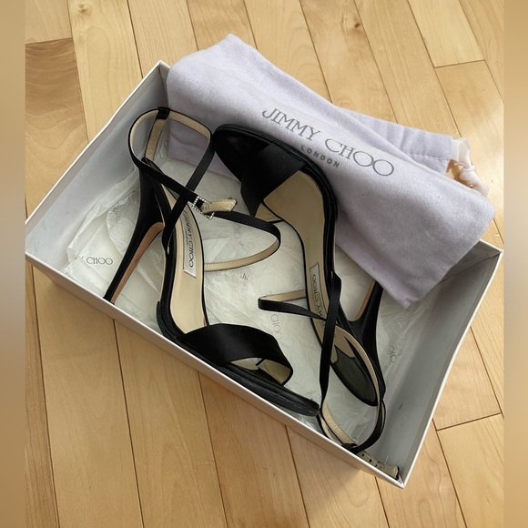 Jimmy Choo satin black sandals - Picture 3 of 7